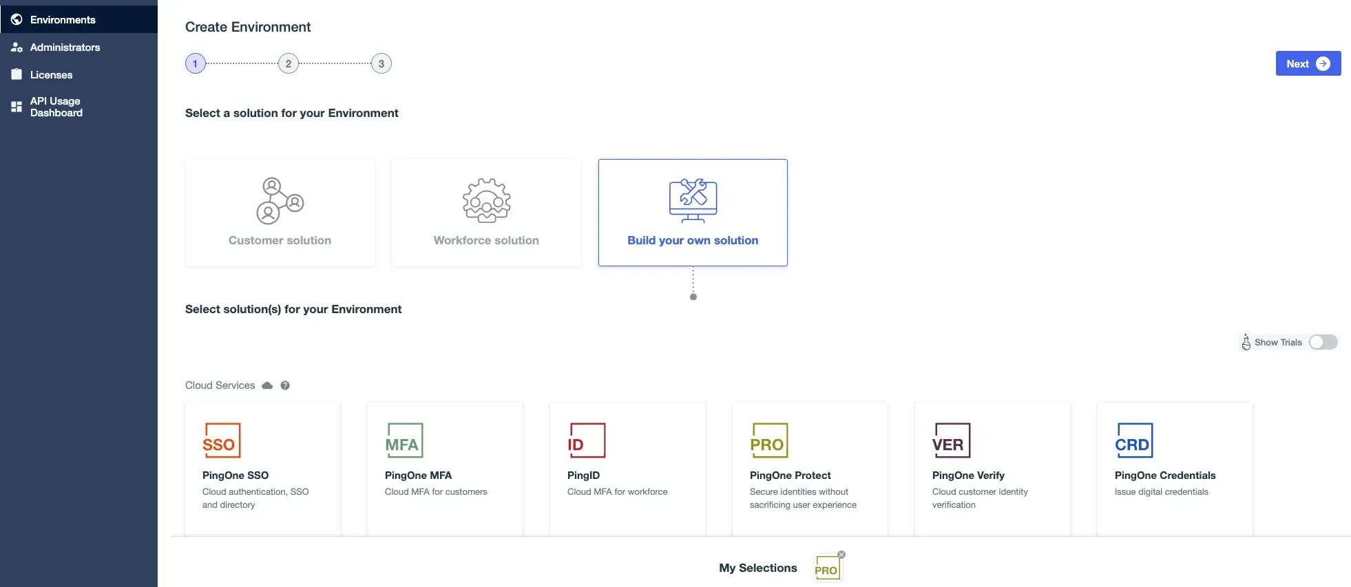 PingOne Environment Creation Wizard