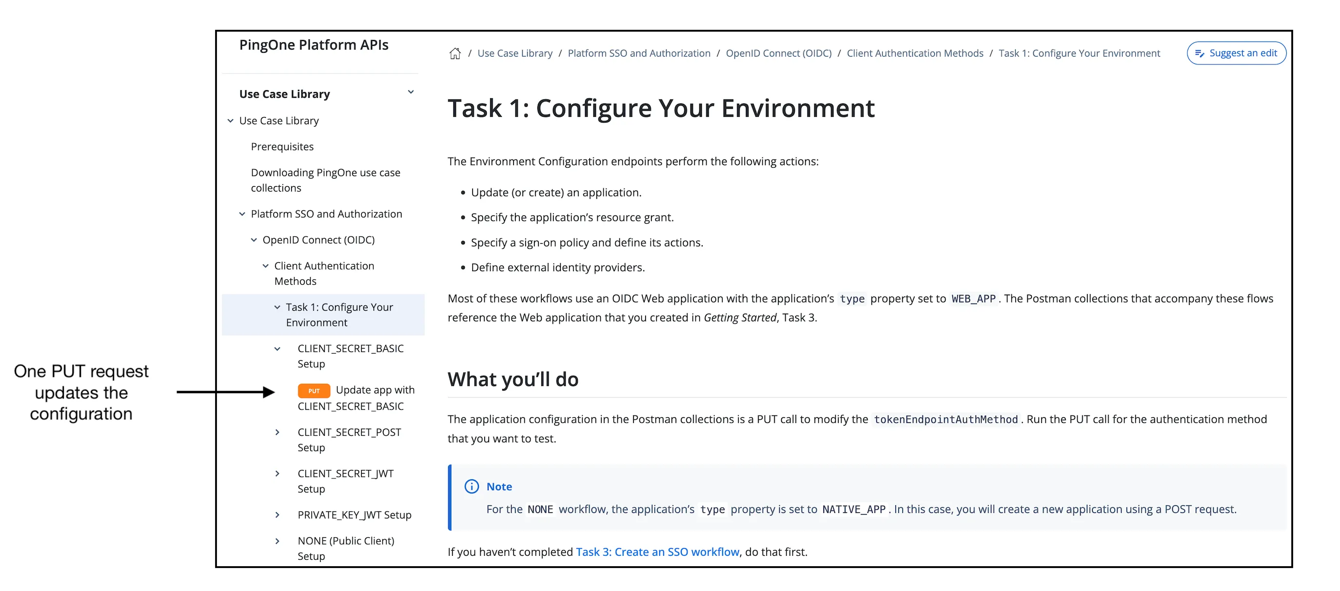 Use case environment configuration