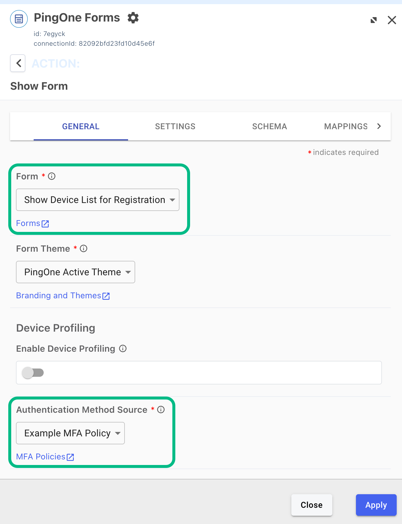 p1 flow fido show device reg config