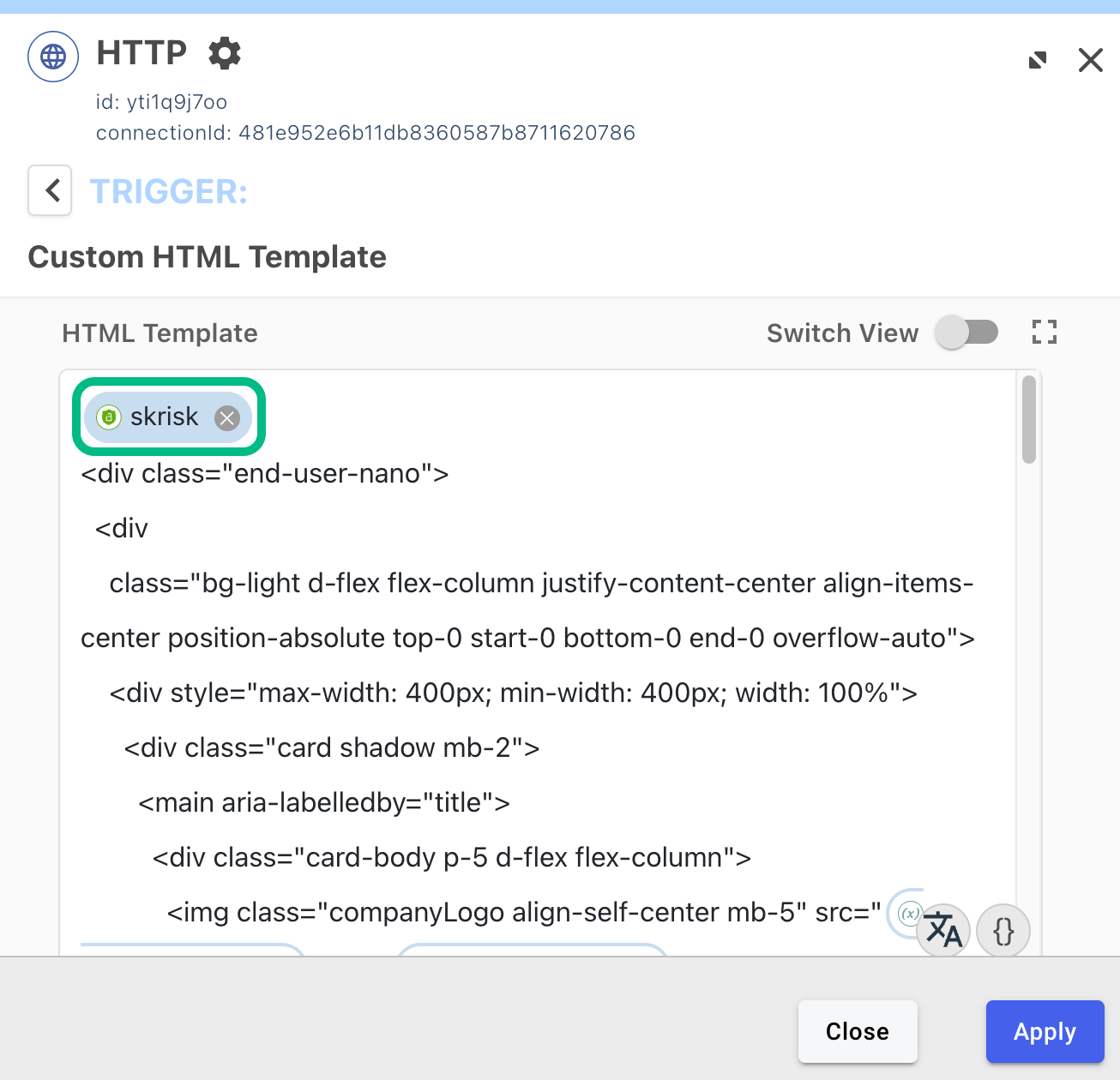pingone http connector skrisk