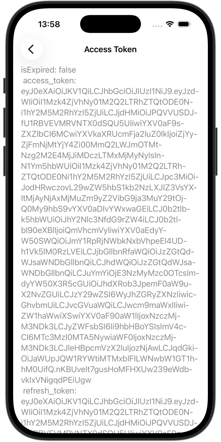 swiftui journey access token