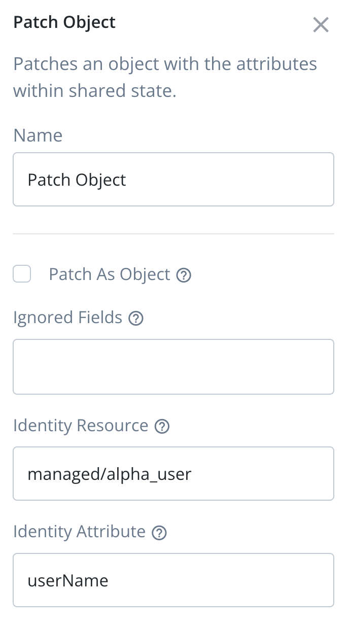 journey profile management patch object config