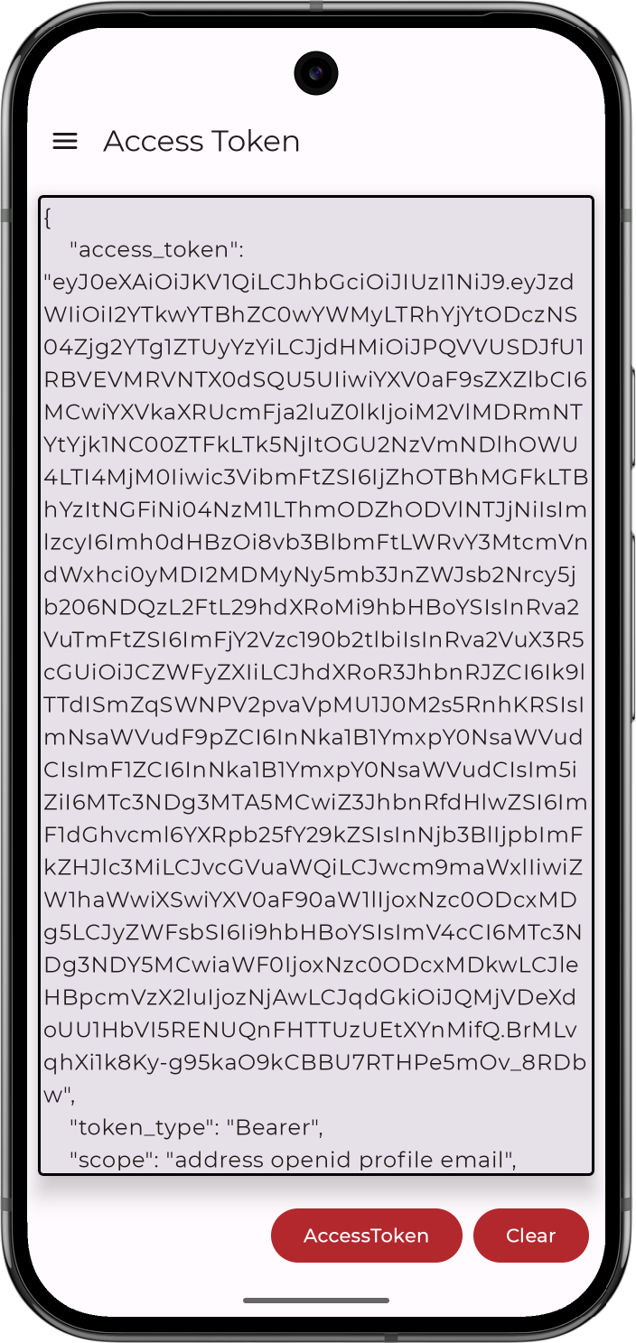 Showing user info in the 'kotlin-oidc' sample app