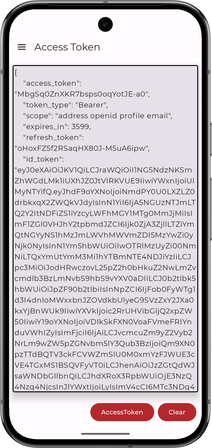 Showing user info in the 'kotlin-oidc' sample app