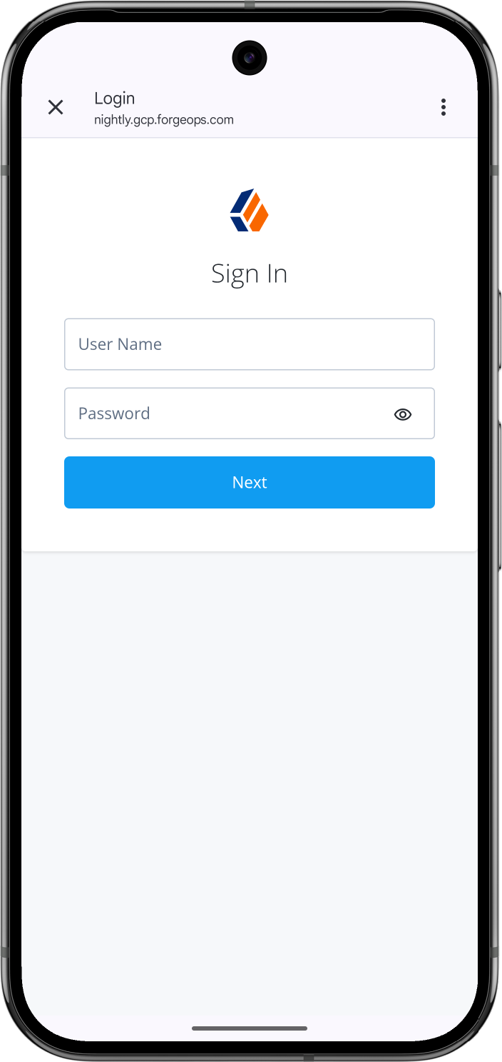 Starting the default authentication journey in the 'kotlin-oidc' sample app