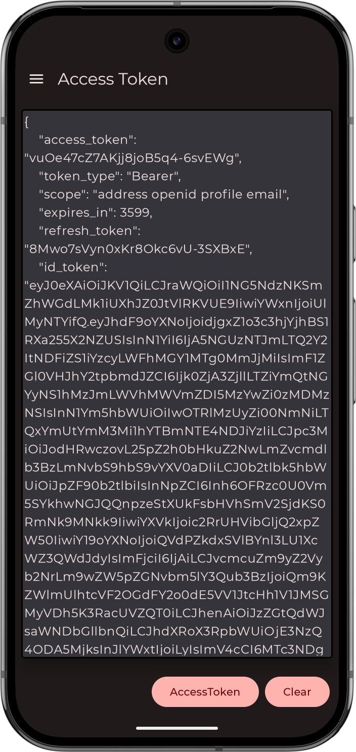 Showing user info in the 'kotlin-oidc' sample app