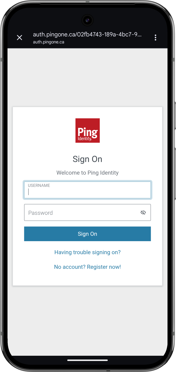 Starting the default authentication journey in the 'kotlin-oidc' sample app