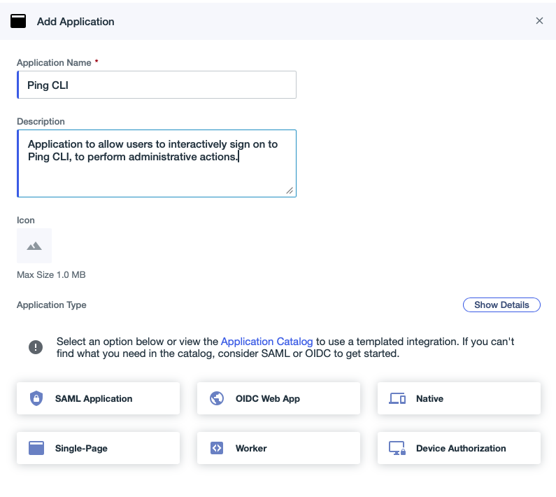 PingOne admin console