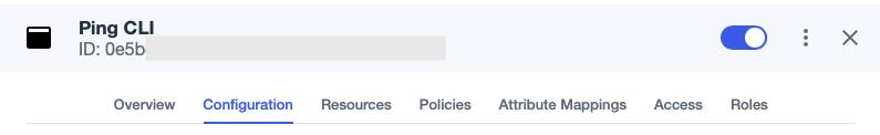 PingOne admin console